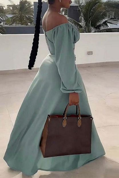 Casual Slit Off Shoulder Long Sleeve Two Pieces