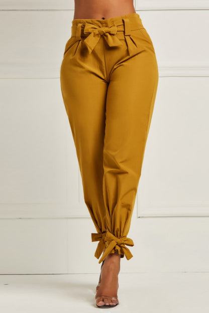 Casual Pocket Regular High Waist Pencil Trousers(3 Colors)