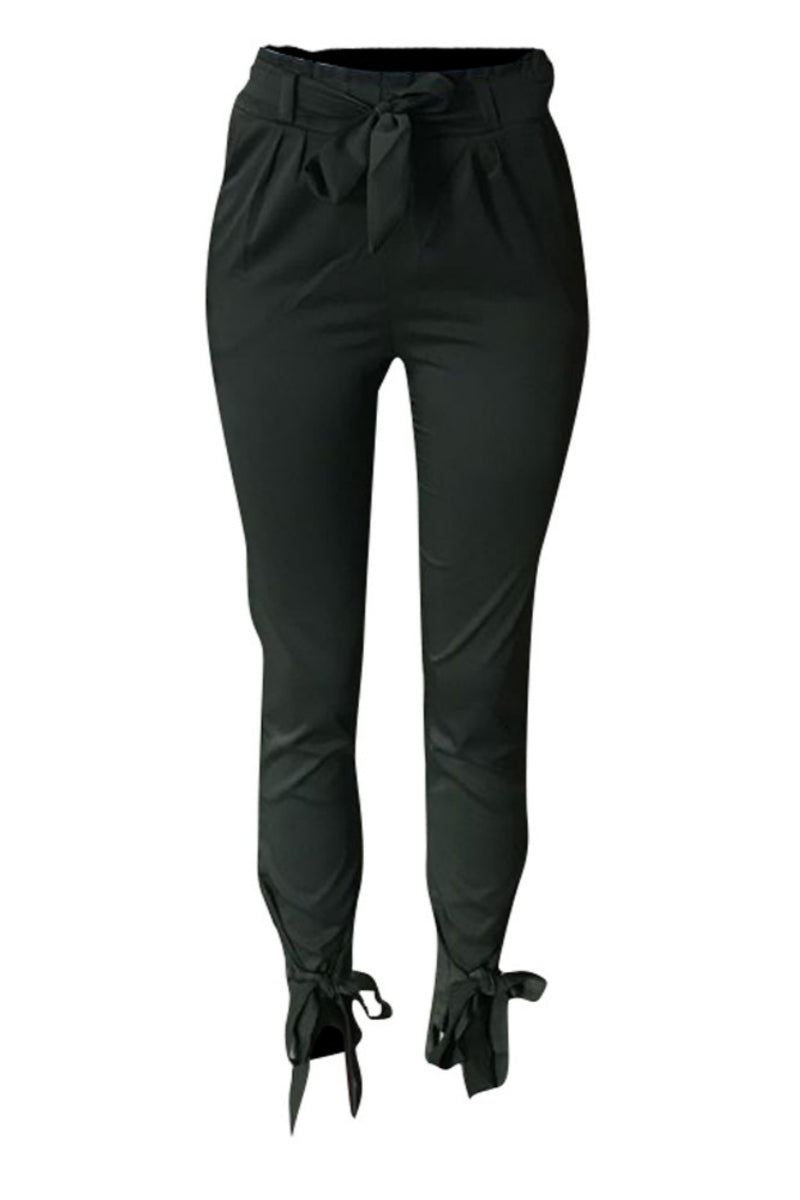 Casual Pocket Regular High Waist Pencil Trousers(3 Colors)