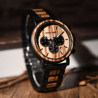 Wood Quartz Stainless Watch(10 Colors)