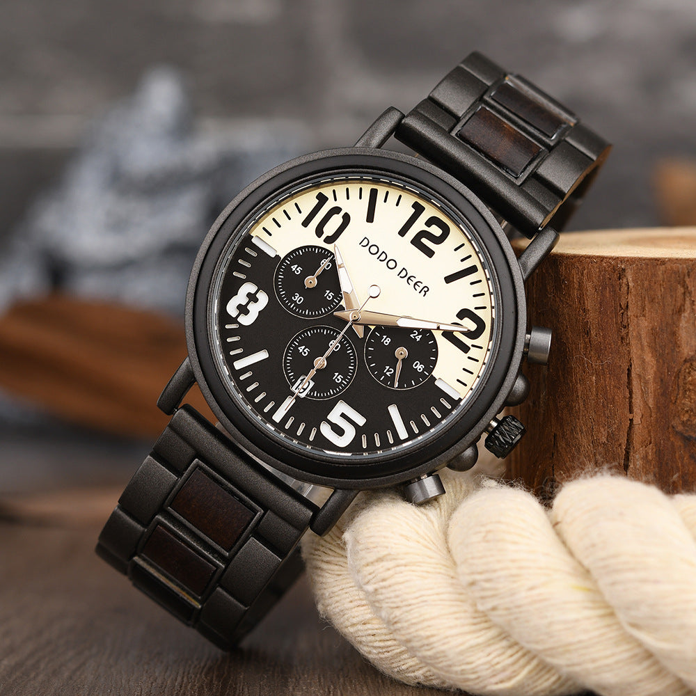 Wood Quartz Stainless Watch(10 Colors)