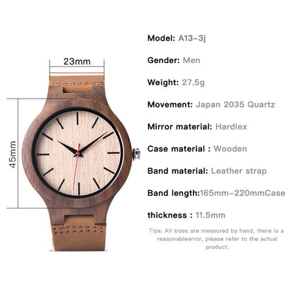 Wood Quartz Wood Watch(5 Colors)