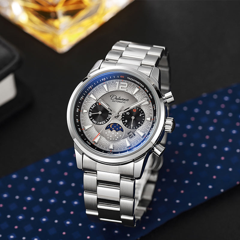 Alloy Mechanical 3ATM Stainless Watch(4 Colors)