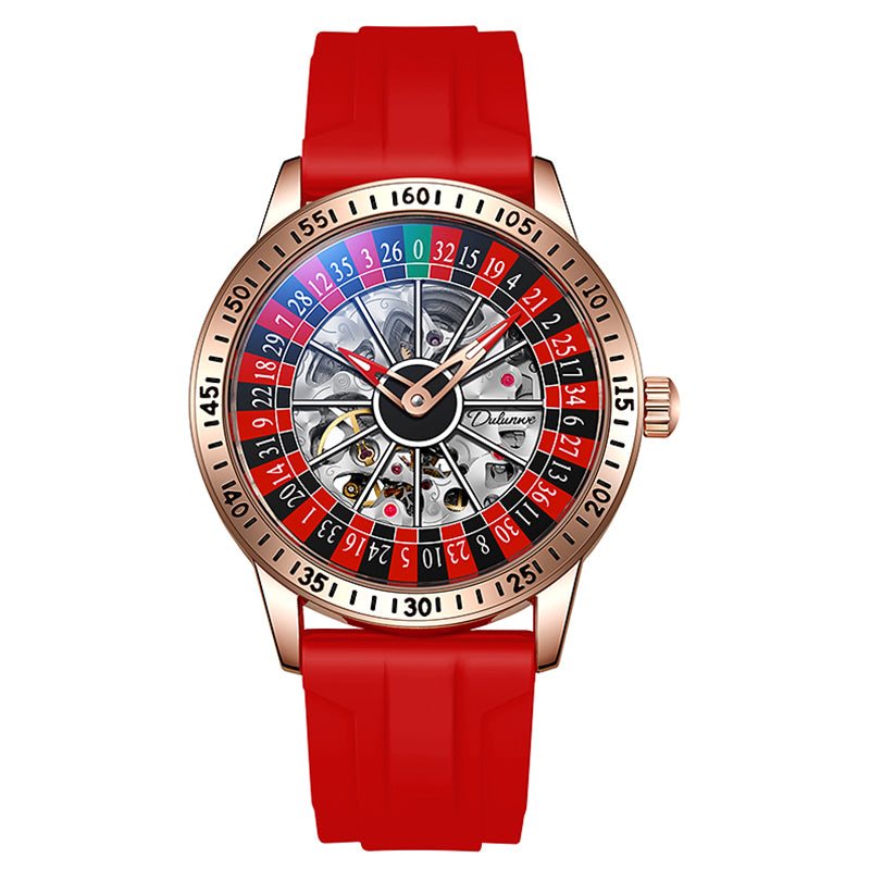 Alloy Mechanical 3ATM Silicone Watch(3 Colors)