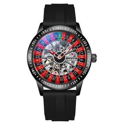 Alloy Mechanical 3ATM Silicone Watch(3 Colors)