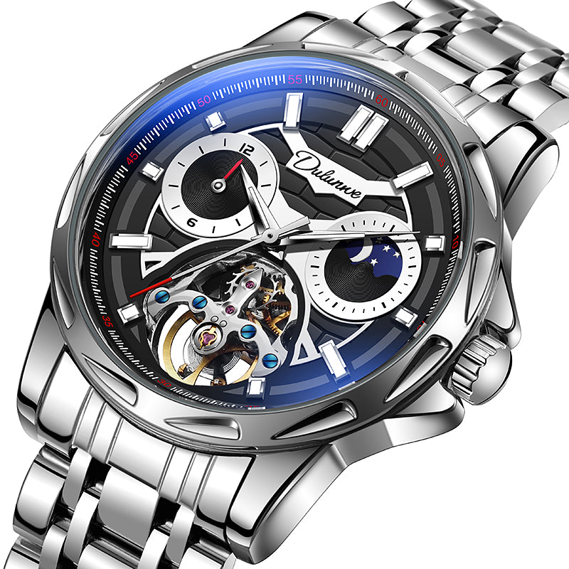 Alloy Mechanical 3ATM Stainless Watch(3 Colors)