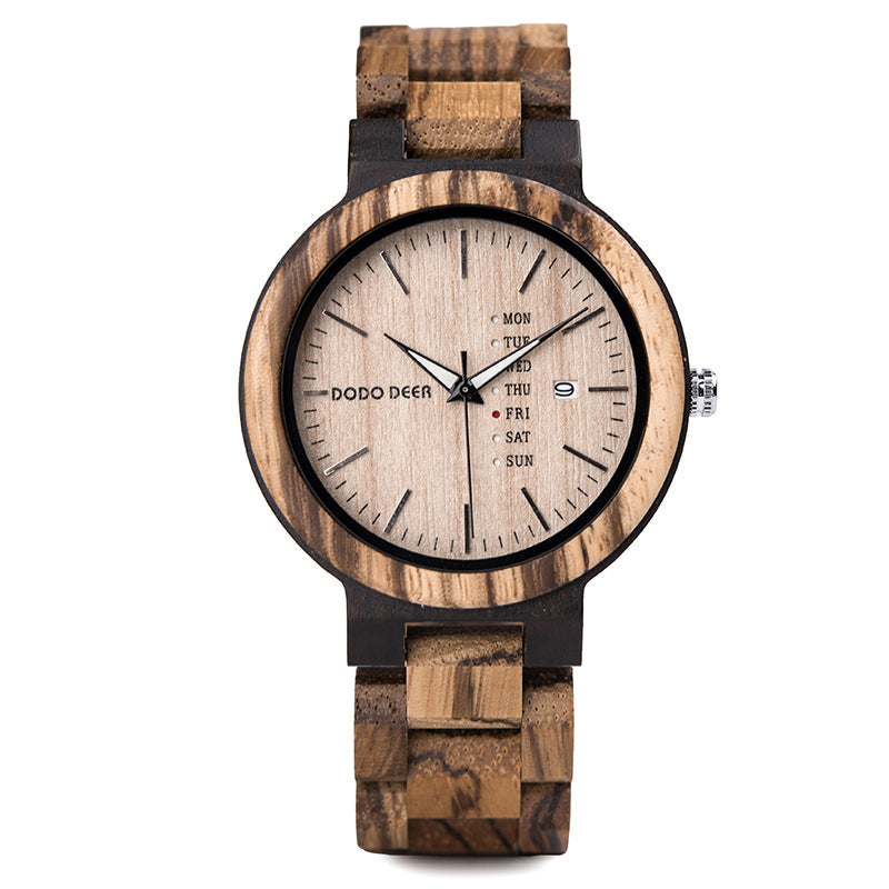 Wood Quartz 3ATM Wood Watch(3 Colors)