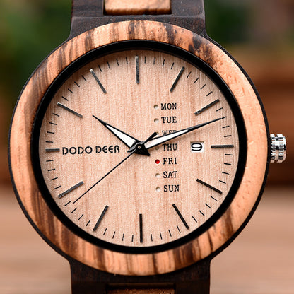 Wood Quartz 3ATM Wood Watch(3 Colors)