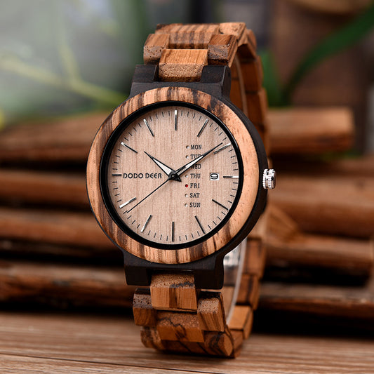 Wood Quartz 3ATM Wood Watch(3 Colors)