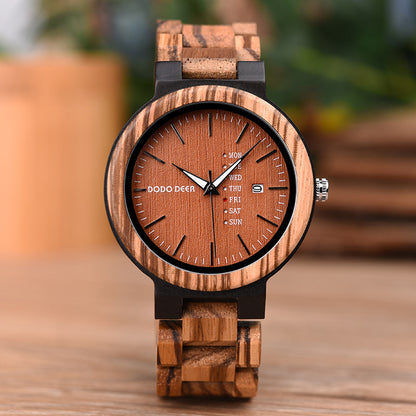 Wood Quartz 3ATM Wood Watch(3 Colors)