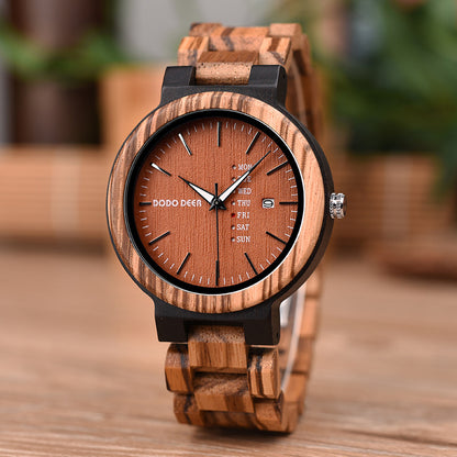 Wood Quartz 3ATM Wood Watch(3 Colors)