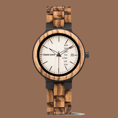 Wood Quartz 3ATM Wood Watch(3 Colors)