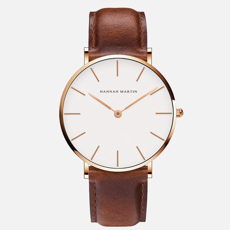 Alloy Quartz 3ATM Leather Watch(4 Colors)