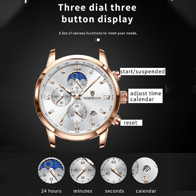 Alloy Quartz 3ATM Leather Watch(4 Colors)