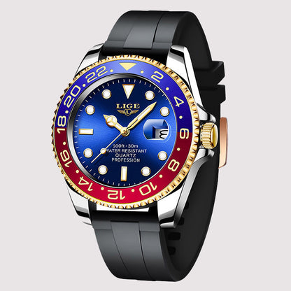 Alloy Quartz 3ATM Silicone Watch