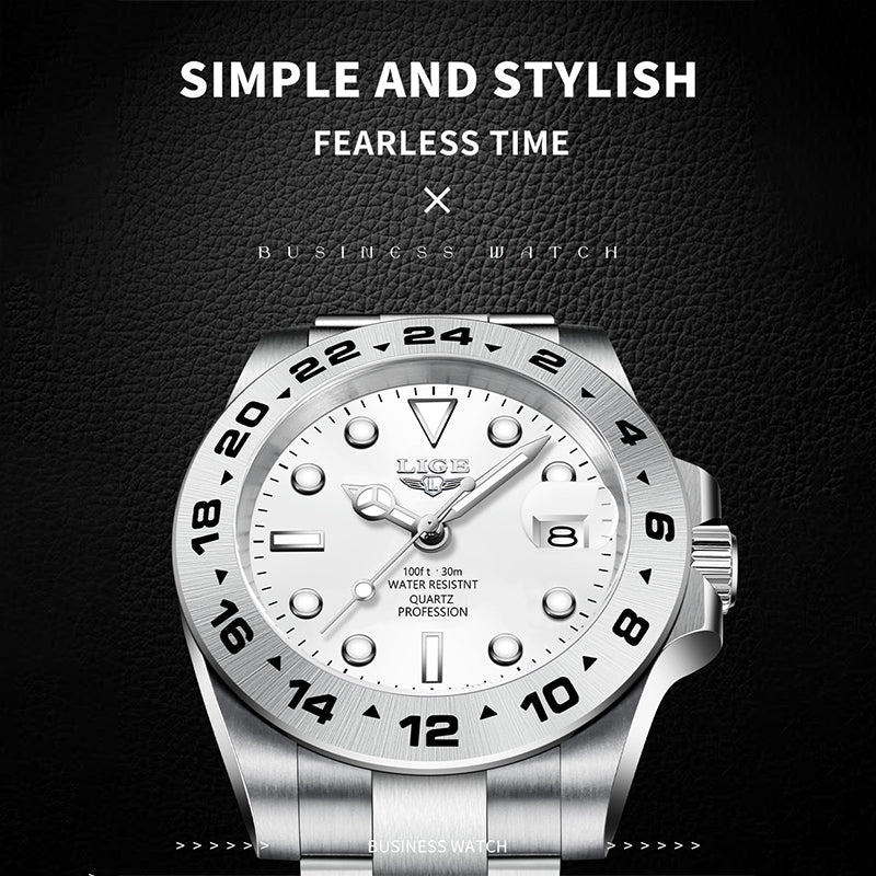 Alloy Quartz 3ATM Stainless Watch