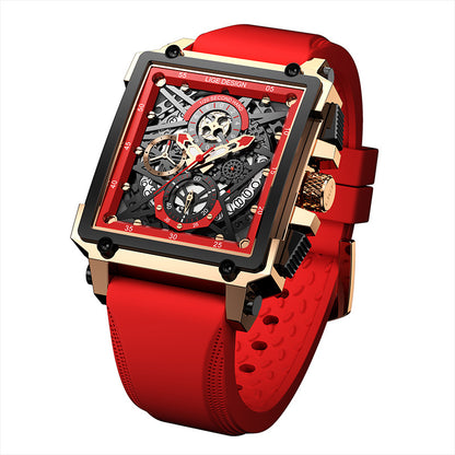 Alloy Quartz 3ATM Silicone Watch(5 Colors)