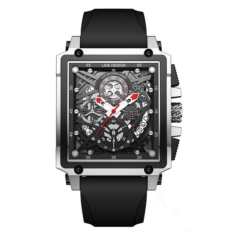 Alloy Quartz 3ATM Silicone Watch(5 Colors)