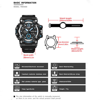 plastic Quartz 3ATM Silicone Watch(4 Colors)