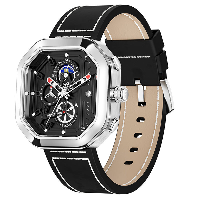 Zinc Alloy Quartz 3ATM Leather Watch(4 Colors)