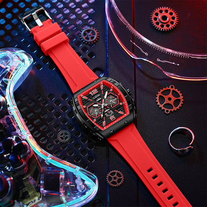 Zinc Alloy Quartz 3ATM Silicone Watch(8 Colors)