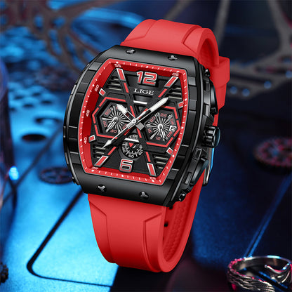 Zinc Alloy Quartz 3ATM Silicone Watch(8 Colors)