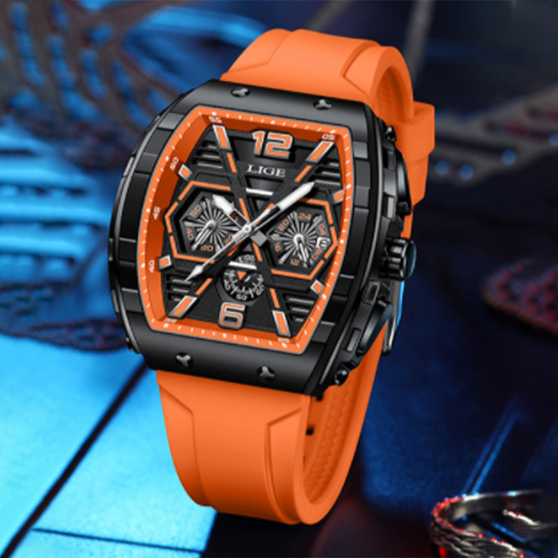 Zinc Alloy Quartz 3ATM Silicone Watch(8 Colors)