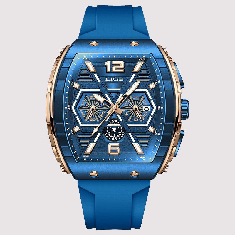 Zinc Alloy Quartz 3ATM Silicone Watch(8 Colors)