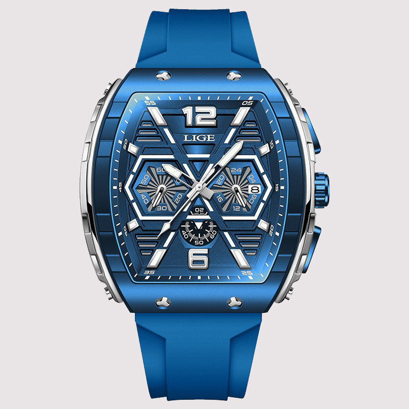 Zinc Alloy Quartz 3ATM Silicone Watch(8 Colors)