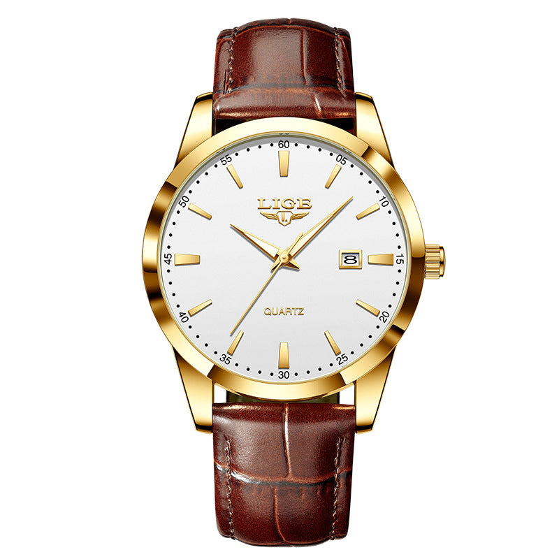 Zinc Alloy Quartz 3ATM Leather Watch(7 Colors)