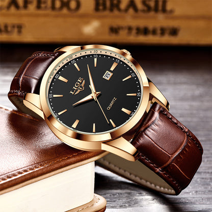 Zinc Alloy Quartz 3ATM Leather Watch(7 Colors)