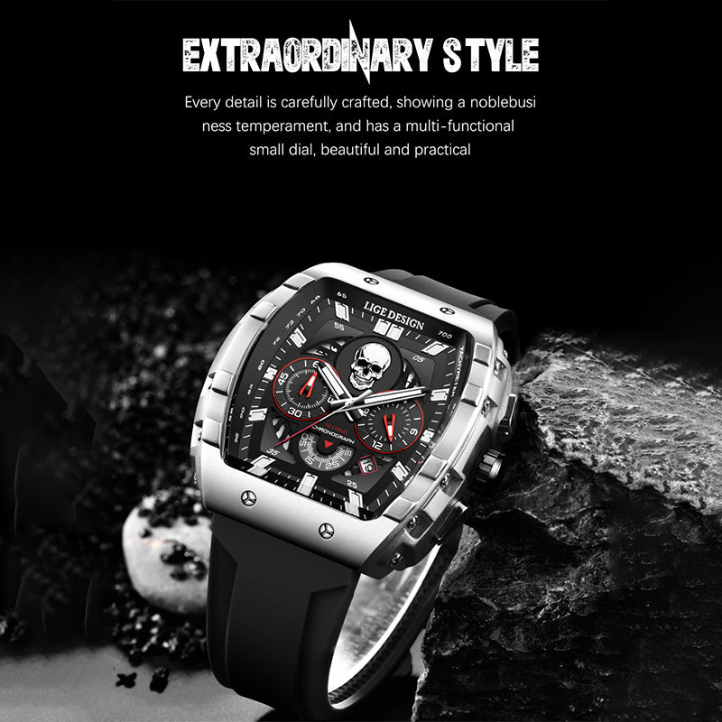 Zinc Alloy Quartz 3ATM Silicone Watch(5 Colors)