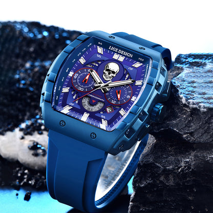 Zinc Alloy Quartz 3ATM Silicone Watch(5 Colors)