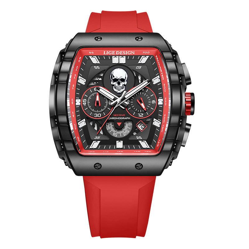 Zinc Alloy Quartz 3ATM Silicone Watch(5 Colors)