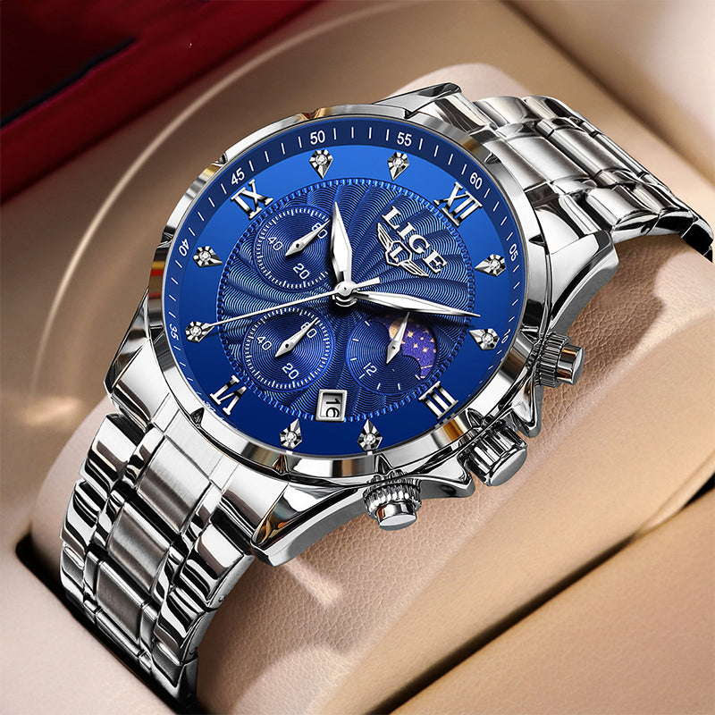 Zinc Alloy Quartz 3ATM Stainless Watch(4 Colors)