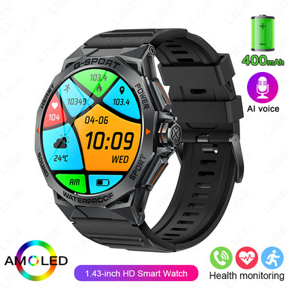 Stainless Steel Electronic movement 3ATM Smart Watch