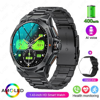 Stainless Steel Electronic movement 3ATM Smart Watch