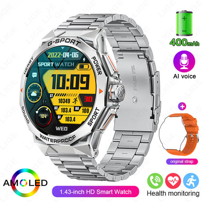 Stainless Steel Electronic movement 3ATM Smart Watch