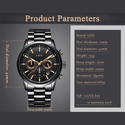 Alloy Quartz 3ATM Stainless Watch