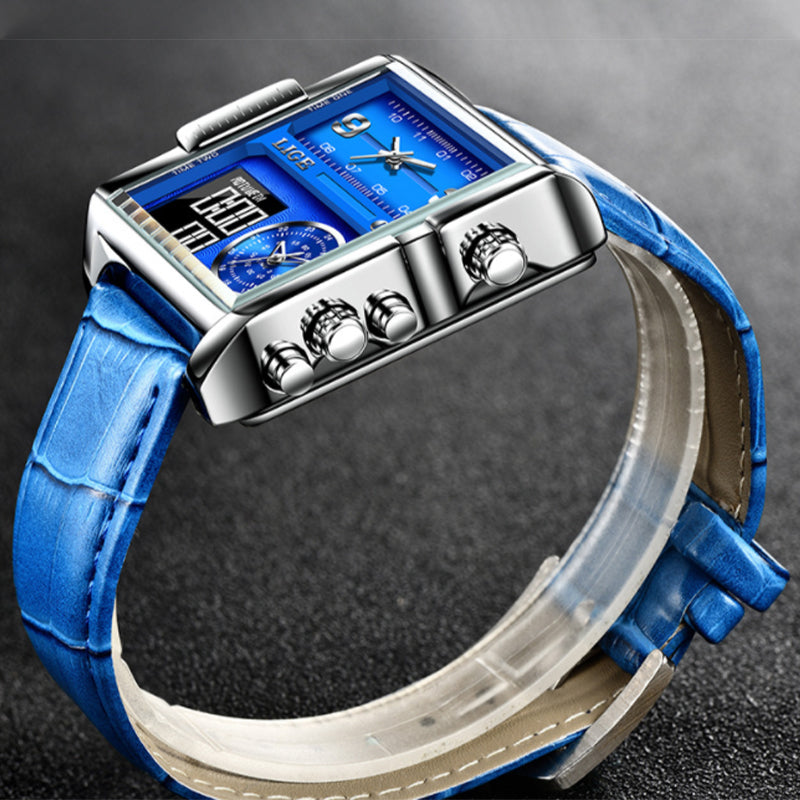 Alloy Quartz 3ATM Leather Watch