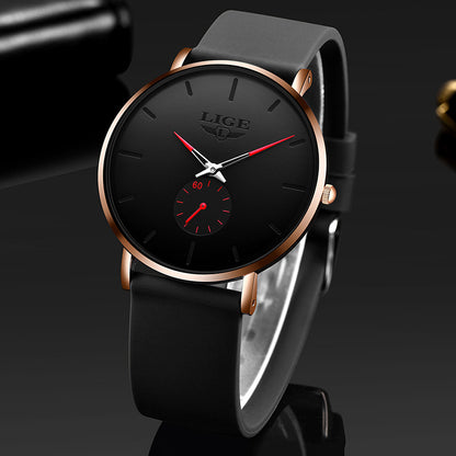 Alloy Quartz 3ATM Silicone Watch