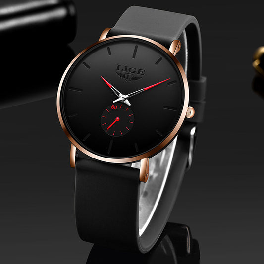 Alloy Quartz 3ATM Silicone Watch