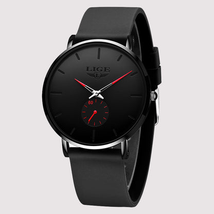 Alloy Quartz 3ATM Silicone Watch