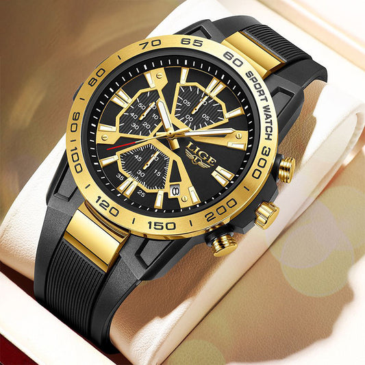 Zinc Alloy Quartz 3ATM Silicone Watch(4 Colors)