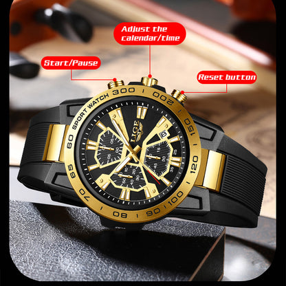 Zinc Alloy Quartz 3ATM Silicone Watch(4 Colors)