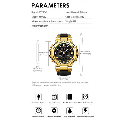 Zinc Alloy Electronic movement 3ATM Silicone Watch(5 Colors)