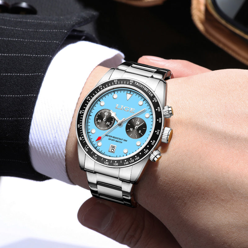 Zinc Alloy Quartz 3ATM Stainless Watch(7 Colors)