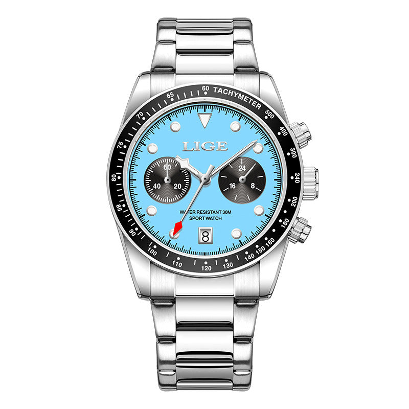 Zinc Alloy Quartz 3ATM Stainless Watch(7 Colors)