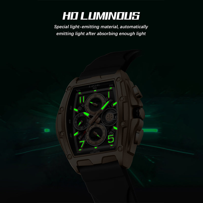 Zinc Alloy Quartz 3ATM Silicone Watch(5 Colors)