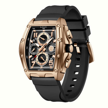 Zinc Alloy Quartz 3ATM Silicone Watch(5 Colors)